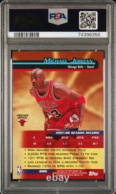 1998 Michael Jordan Topps Season's Best Bombardiers Psa 8 Sp