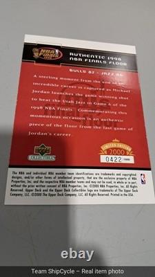 1998 Upper Deck Michael Jordan 1998 NBA Finals GameUsed Floor 4221000 G2U