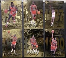 1998 Upper Deck Michael Jordan Gatorade Gold FULL SET Jumbo Cards 1-12 of 12