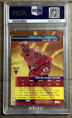 1998Topps Seasons Best Bombardiers Michael Jordan #SB6 PSA 6 Chicago Bulls HOF