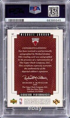 1999 Michael Jordan UD Master Collection Auto 45/50 #MJ7 Psa Jersey Number 1/1