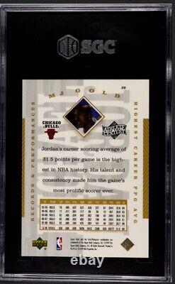 1999 Upper Deck Michael Jordan #29 Athlete Of The Century Gold /50 SGC 7