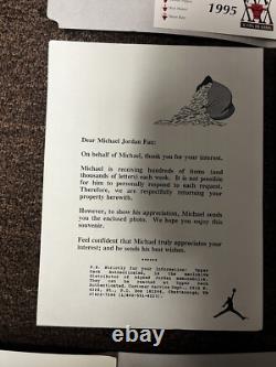 2-Vintage Michael Jordan Fan Mail Packets F. A. M. E Facsimile Signature Pictures