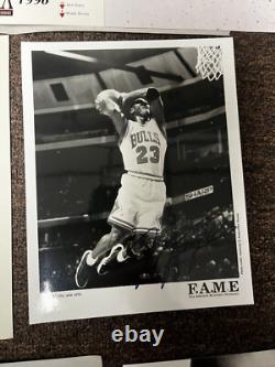 2-Vintage Michael Jordan Fan Mail Packets F. A. M. E Facsimile Signature Pictures
