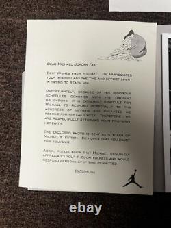 2-Vintage Michael Jordan Fan Mail Packets F. A. M. E Facsimile Signature Pictures