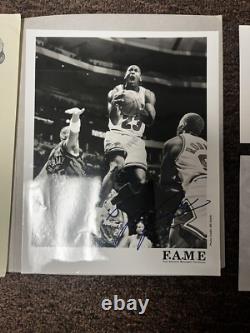 2-Vintage Michael Jordan Fan Mail Packets F. A. M. E Facsimile Signature Pictures