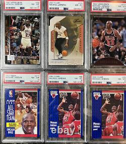 (20) Michael Jordan 90's Card Lot Finest, Metal & More All Psa Graded Goat