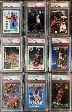 (20) Michael Jordan 90's Premium Card Lot All Psa Graded Mint 9 No Duplicates