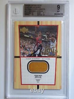 2000 Upper Deck Michael Jordan #FF7 Final Floor JUMBO GAME USED BGS 9 (POP 5)