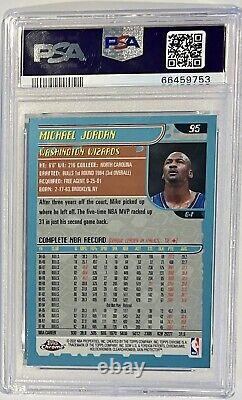 2001 Michael Jordan #95 Topps Chrome NBA Basketball Card WIZARDS PSA 10