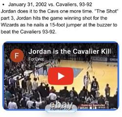 2002 Wizards Michael Jordan LAST BUZZER BEATER Ticket Ever! The SHOT 3! POP 3