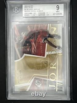 2003-04 SPx Michael Jordan #9 Spectrum BGS 9 Mint Missing /25 S/N