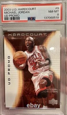 2003-04 Upper Deck Hardcourt Michael Jordan #9 UD Promo PSA 8 -ULTRA RARE
