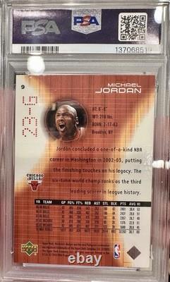 2003-04 Upper Deck Hardcourt Michael Jordan #9 UD Promo PSA 8 -ULTRA RARE