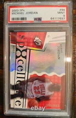 2003 SPx MICHAEL JORDAN spXcellence #94 /3999 PSA 9 Mint RARE LOW POP ONLY 54