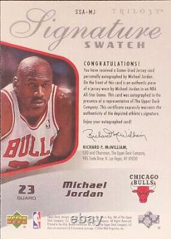 2005-06 Upper Deck Trilogy Signature Swatch Of Michael Jordan! REPRINT