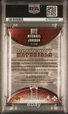 2005 Ud Hardcourt Michael Jordan Game Used Jersey Card #hm-mj Graded Psa Nm 7