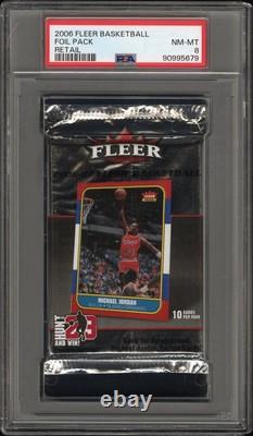 2006-07 FLEER Basketball Foil Pack PSA 8 NM-MT Michael Jordan