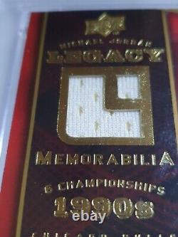 2008 Upper Deck Michael Jordan Legacy PATCH /23 Game Worn Jersey PSA 9 (POP 1)