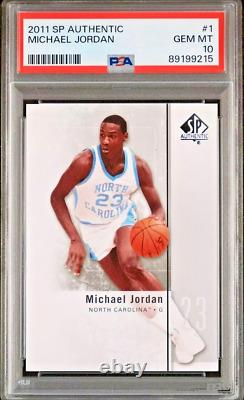 2011 SP Authentic #1 Michael Jordan (NBA HOF) PSA 10 GEM-MT NC Tarheels