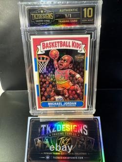 2026 Tkzdesigns Basketball Kids Chicago Bulls & NBA Legend Michael Jordan 1/1