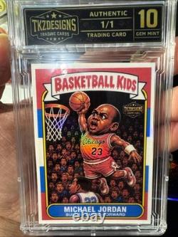 2026 Tkzdesigns Basketball Kids Chicago Bulls & NBA Legend Michael Jordan 1/1