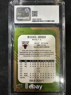 #245 Michael Jordan 2008-09 Upper Deck MVP SN #/100 8.5 Bulls Gold Script