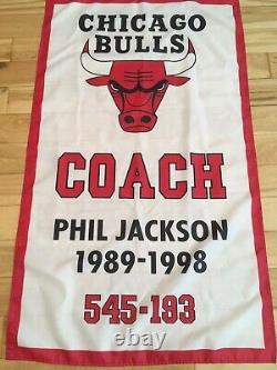 3'x5' Chicago Bulls banner set All 6 Champions plus Jordan/Pippen/Jackson