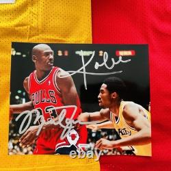 (4) Michael Jordan Kobe Bryant Signed Jersey Autographed Basketball BECKETT COA