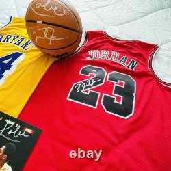 (4) Michael Jordan Kobe Bryant Signed Jersey Autographed Basketball BECKETT COA