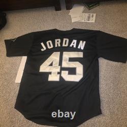 #45 Michael Jordan 1991 Cooperstown Mitchell & Ness Vintage White Sox Jersey XL