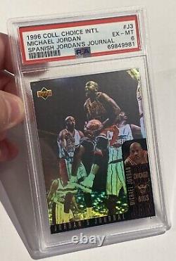 6 Michael Jordan Basketball Refractor 1996 Upper Deck Coll Choice Holo Cards Psa