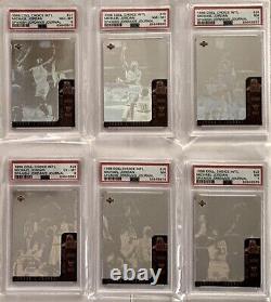 6 Michael Jordan Basketball Refractor 1996 Upper Deck Coll Choice Holo Cards Psa