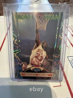 92-93 Topps Stadium Club Beam Team #1 Michael Jordan Rare Insert Card Nice