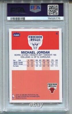 96 Decade Michael Jordan 1986 Fleer Rookie Card Replicate Graded PSA 10 Gem Mint