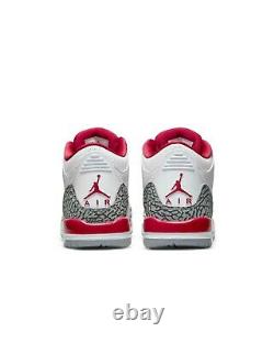 Air Jordan 3 Cardinal Red White Cement Retro GS Size 7 Y CT8532-126