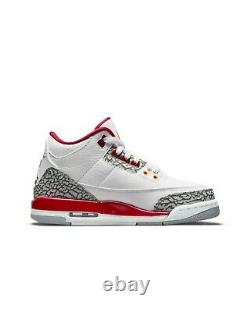 Air Jordan 3 Cardinal Red White Cement Retro GS Size 7 Y CT8532-126