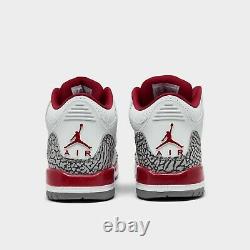 Air Jordan 3 Cardinal Red White Cement Retro GS Size 7 Y CT8532-126