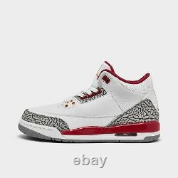 Air Jordan 3 Cardinal Red White Cement Retro GS Size 7 Y CT8532-126