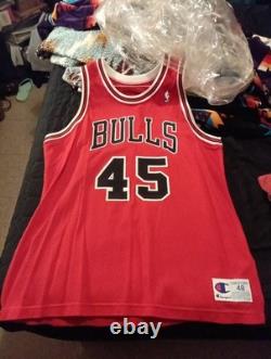 Authentic Michael Jordan Jersey Size 48 Champion Worn Twice Hand Stitched