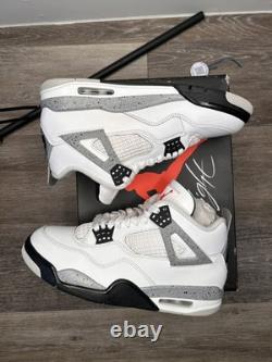Authentic Nike Air Jordan 4 Retro White Cement Og 2025 WORN size 8.5 MENS