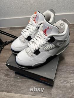 Authentic Nike Air Jordan 4 Retro White Cement Og 2025 WORN size 8.5 MENS