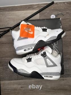 Authentic Nike Air Jordan 4 Retro White Cement Og 2025 WORN size 8.5 MENS