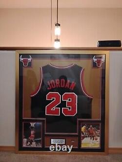 Autographed Signed LeBron Kobe Michael Jordan + MJ Shoe Jersey Ball Combo Framed