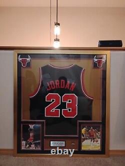 Autographed Signed LeBron Kobe Michael Jordan + MJ Shoe Jersey Ball Combo Framed