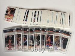 BEAUTIFUL! 1990 Fleer Basketball 197/198 (no #8) 9 Graded? MJ Included