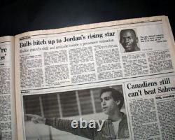 Best MICHAEL JORDAN Chicago Bulls NBA Basketball DEBUT Impending 1984 Newspaper