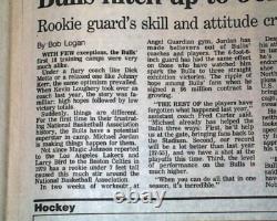 Best MICHAEL JORDAN Chicago Bulls NBA Basketball DEBUT Impending 1984 Newspaper