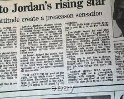 Best MICHAEL JORDAN Chicago Bulls NBA Basketball DEBUT Impending 1984 Newspaper