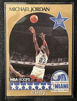 Both 1990 NBA Hoops Michael Jordan Mint Card #5 and #65. Rare Error investment